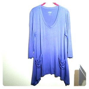 LOGO  Lori Goldstein  Purple Tunic sz M